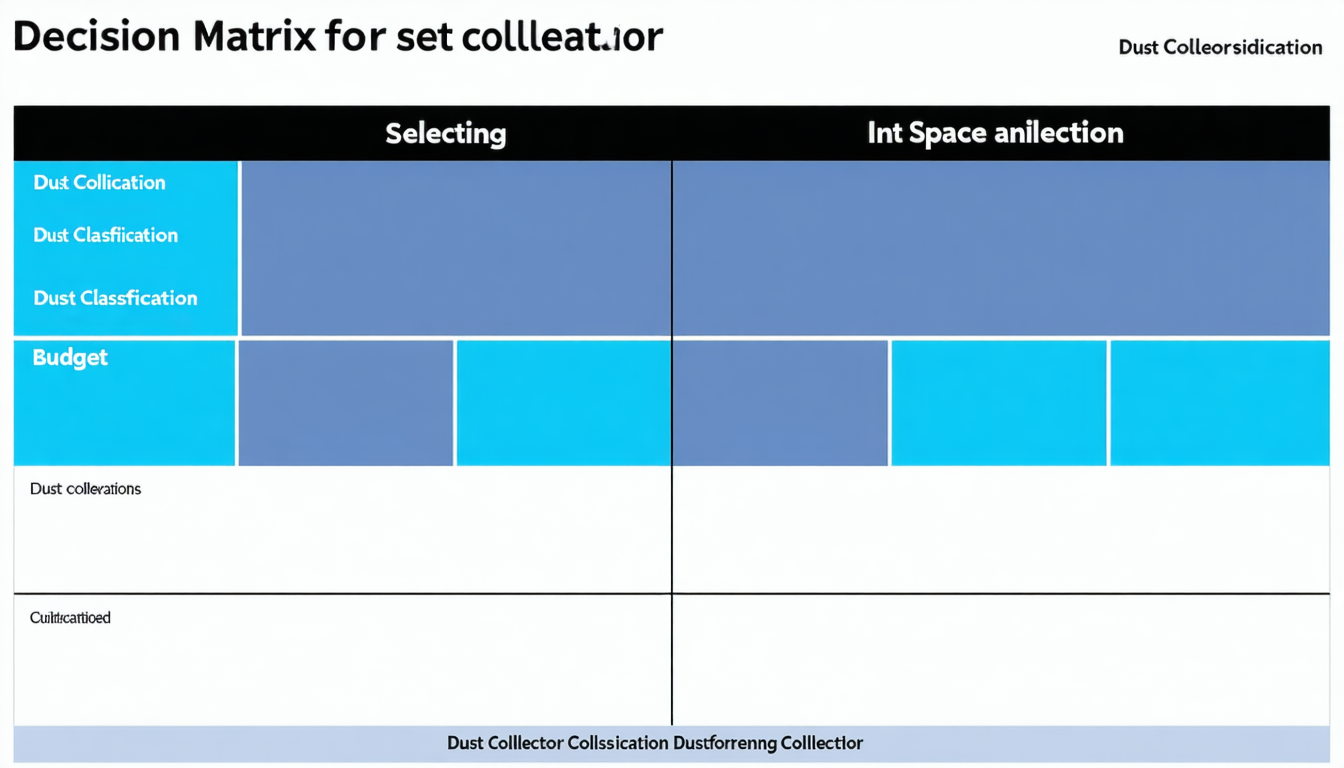 Decision matrix for dust collector selection.