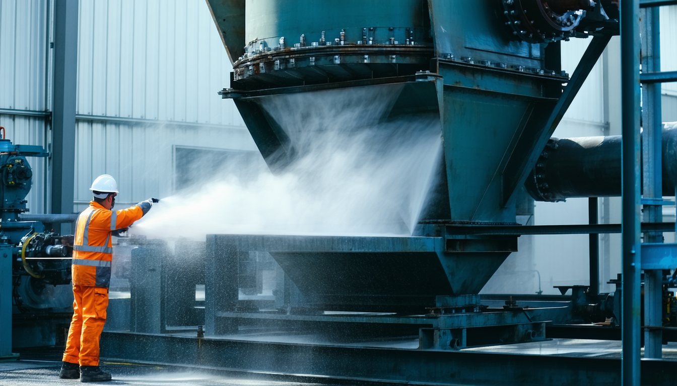 Dust collection system capturing particles in a facility.