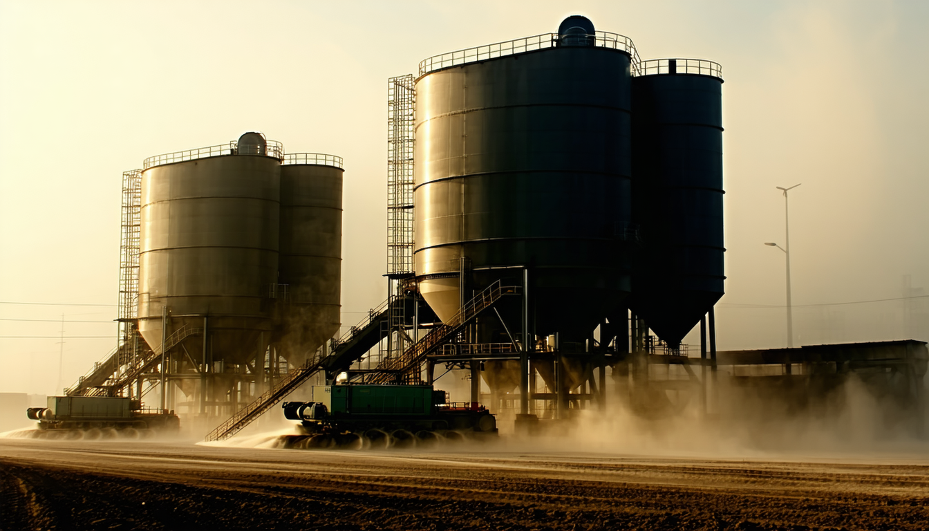 Industrial baghouse and cartridge dust collectors with airborne particles.