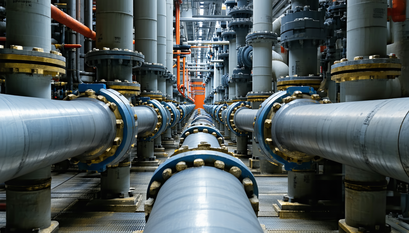 Isolation valves in industrial ductwork preventing flame propagation.