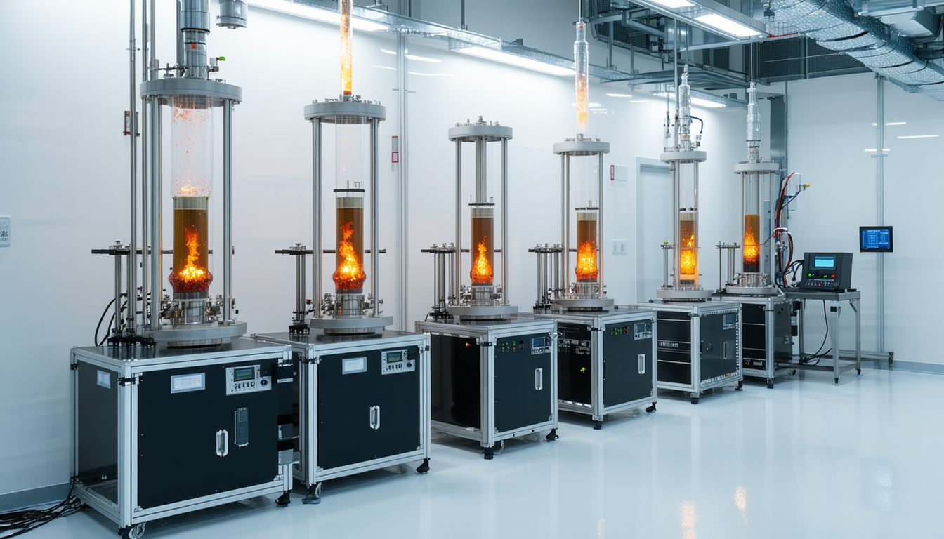 Lab setup for testing dust ignition sensitivity with measurement devices.