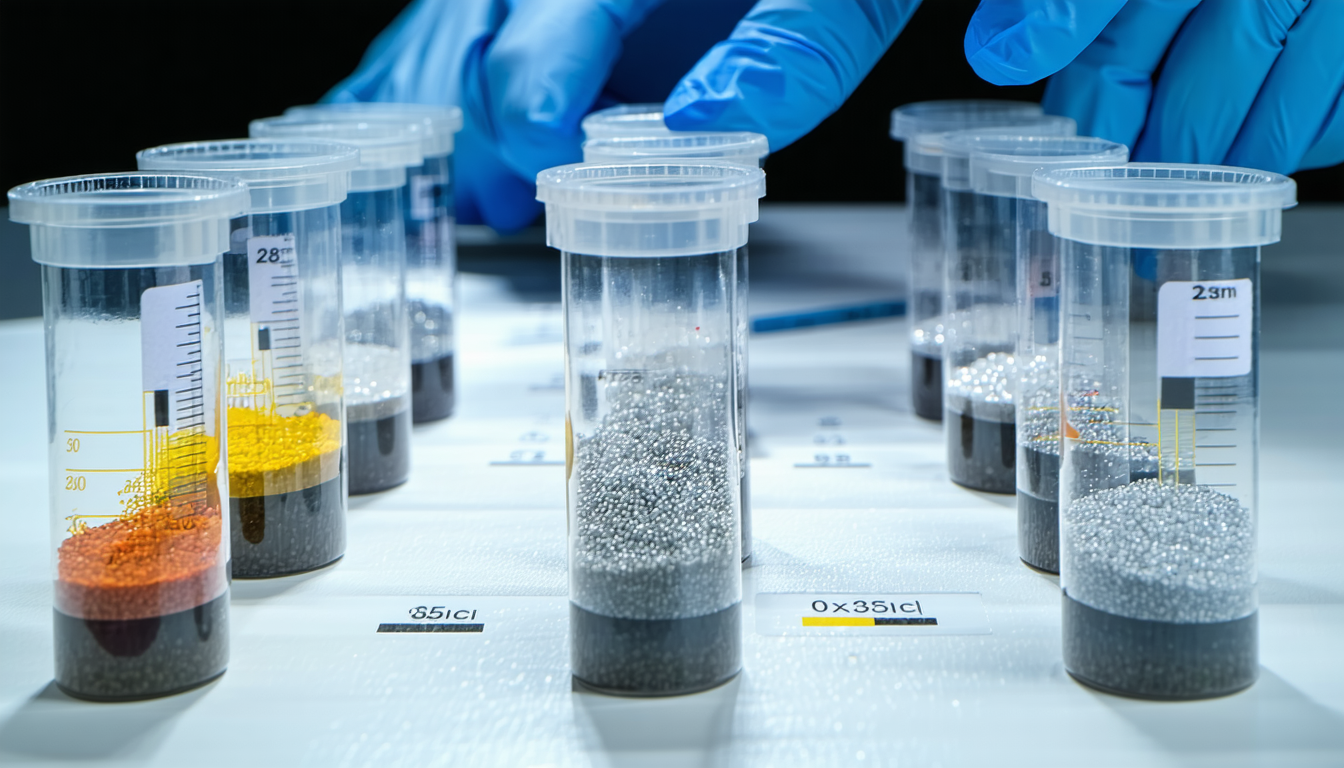 Laboratory with aluminum dust samples under examination.