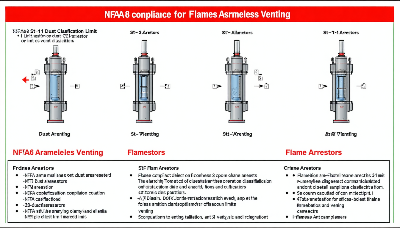 NFPA 68 diagram showing flameless venting restrictions.