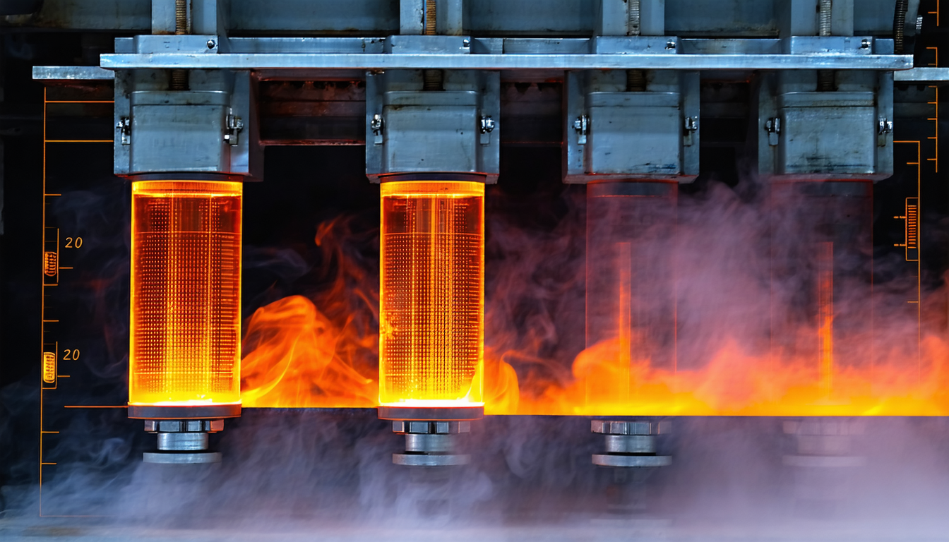 Infrared sensor array detecting thermal activity quickly.