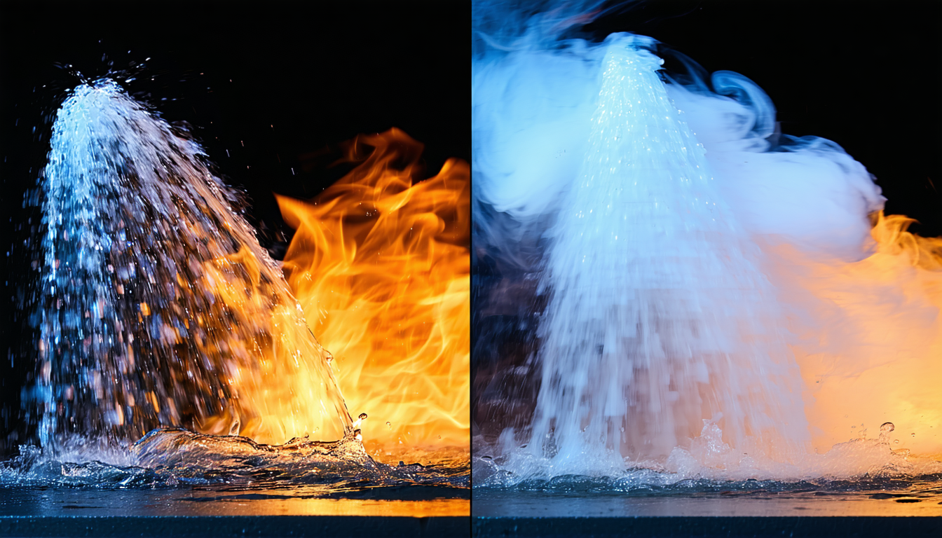 Water suppression and air diversion systems in use.